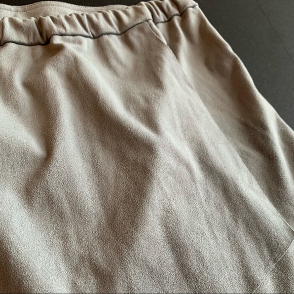 Kensie Light Gray Suede Mini Wrap Skirt - Picture 3 of 4